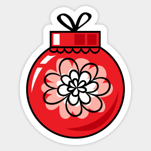 Cute Christmas Baubles Sticker